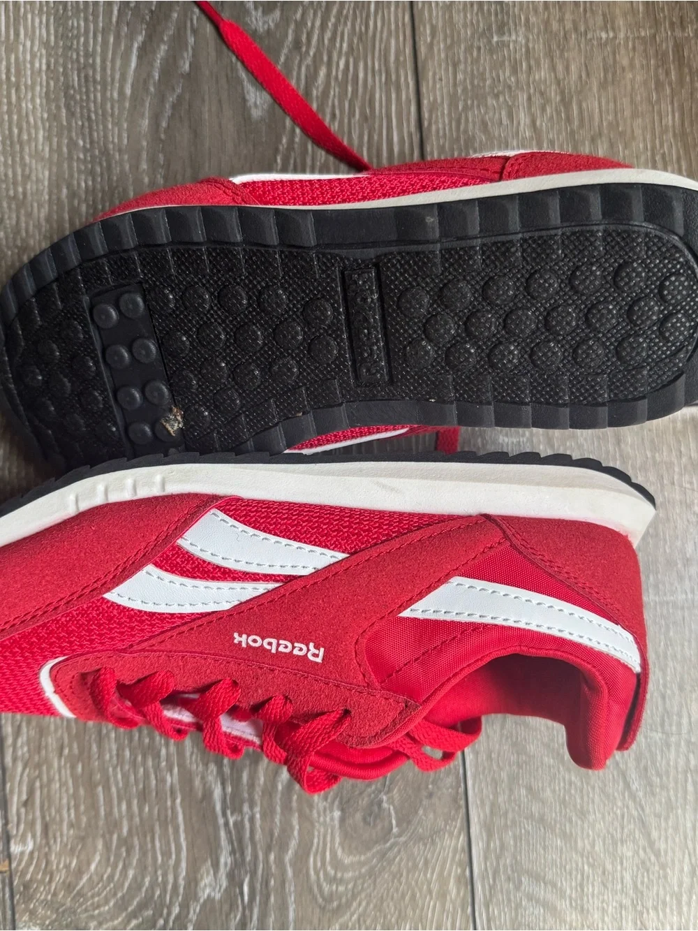 Reebok Kids Red and White Retro Sneakers
